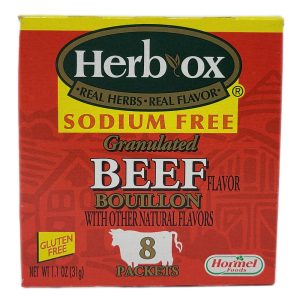 Kräuter-Ochse natriumfrei Rindfleisch Bouillon 8 Packung