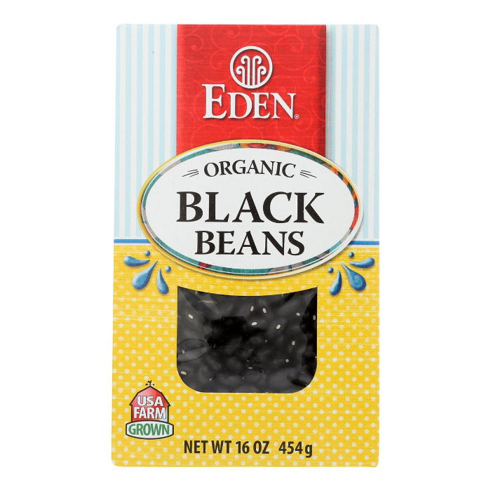 Eden Foods Bean Dry Schwarz Box 16 Oz – Packung mit 12 Stück