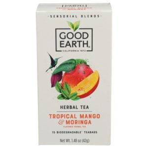 Good Earth – Sensorial Moringa Mango-Tee, 15 Beutel, Packung mit 5 Stück