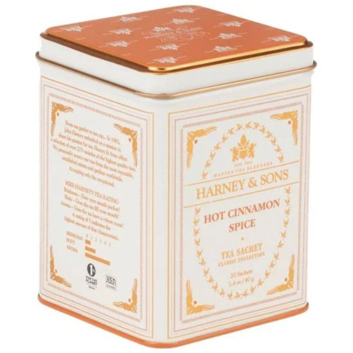 Harney & Sons Tee Heiße Zimt Gewürz, 20 Beutel – Packung mit 4