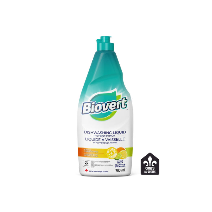 Biovert – Spülmittel Liquid Citrus Fresh, 23.7 Floz (Packung mit 12)