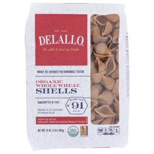Delallo Bio Vollweizenschale Nudeln, 16 Unze