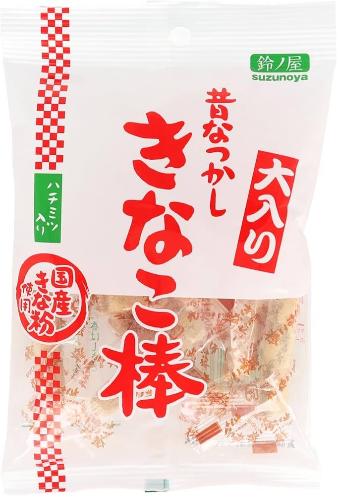 Suzunoya „Kinako Bo“, kinakobo, weich Süßigkeiten beschichtet mit Sojapulver, 45g