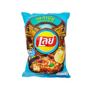 Lay’s Kartoffelchips rühren gebratene Garnelen mit Chili und Knoblauch Geschmack (Thailand)
