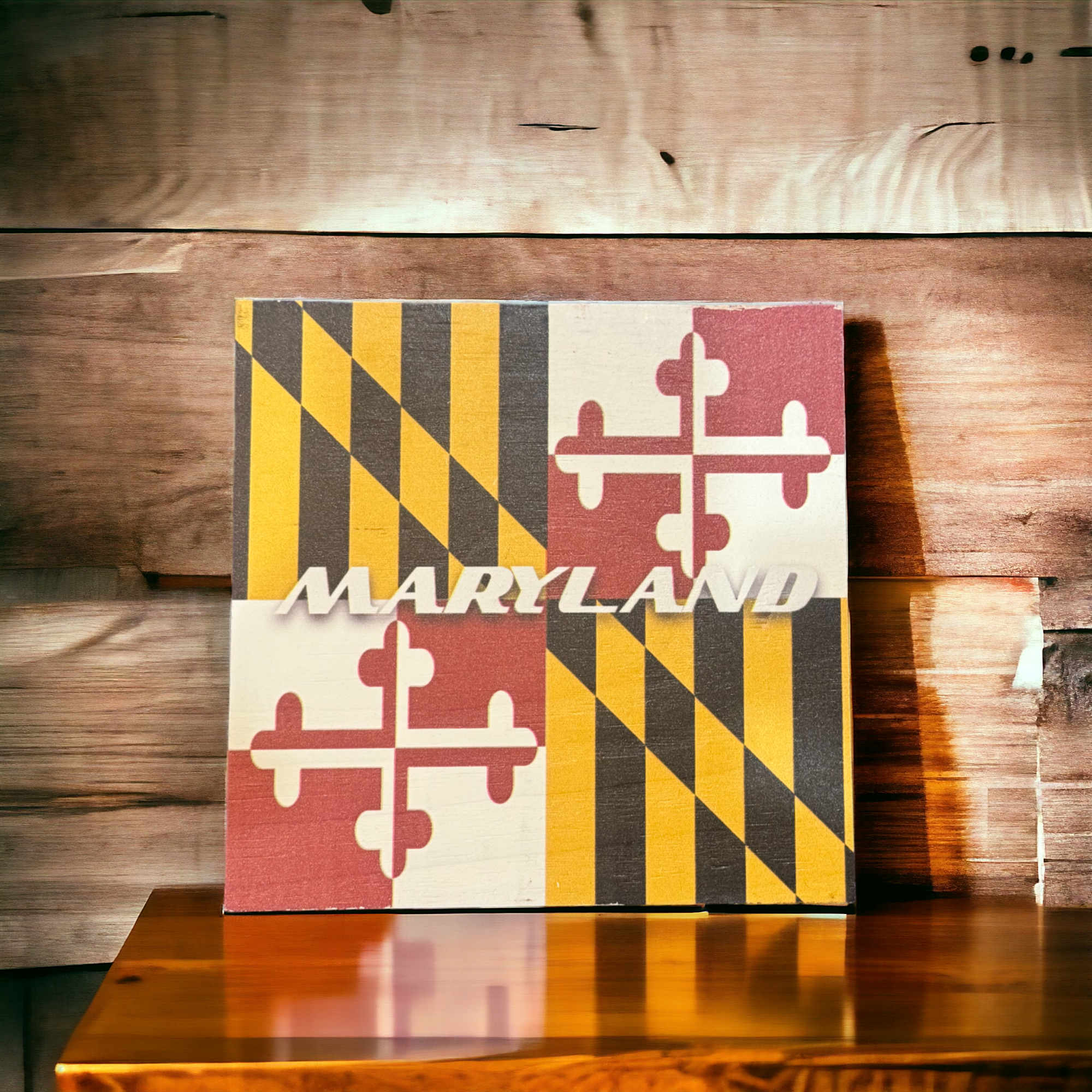 Mühle Holz Kunst Zeichen Maryland Flagge Charmer