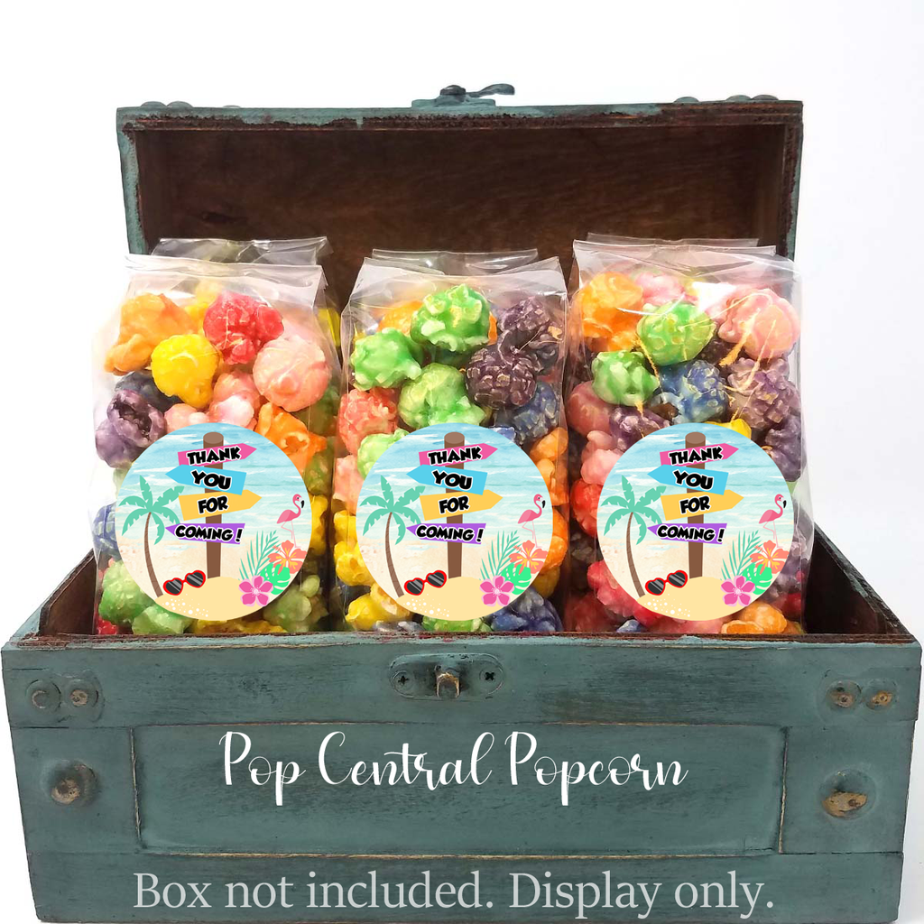 Strand Thema personalisierte Popcorn Gunst Taschen