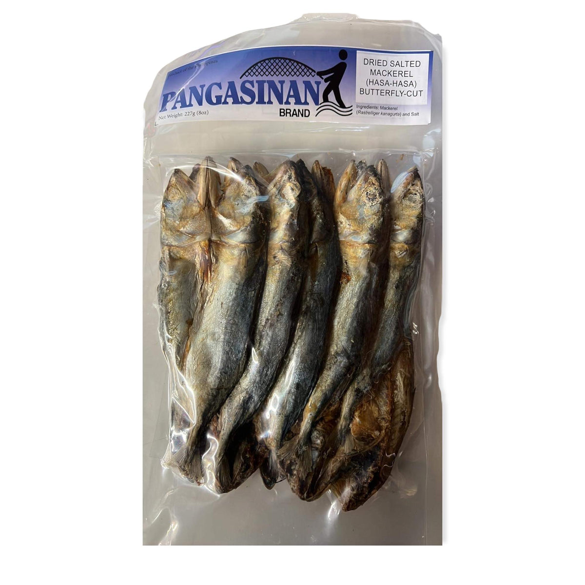 Pangasinan Marke – Getrocknete gesalzene Makrele (Hasa-Hasa) – Vollständig ausgeweidet – 8 OZ
