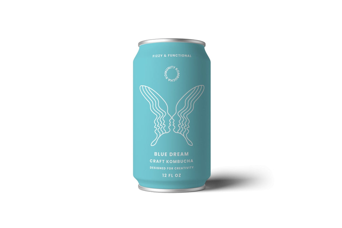 RMBR Kombucha Dream Blau Spirulina Dose – 24 Dosen x 12 Unzen