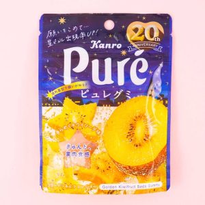 reine Gummibonbons – glitzernde Kiwi-Soda