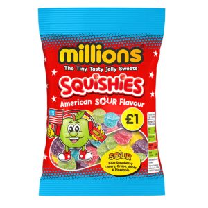 Millionen Squishies amerikanischen sauren Geschmack vereinigtes Königreich (Fall von 12) – 100g