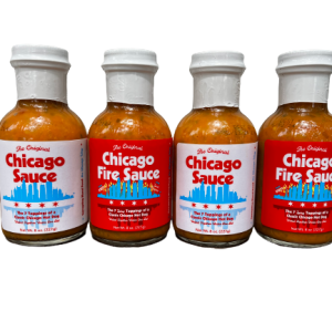 Chicago Soße & Chicago Feuer Sauce Flaschen
