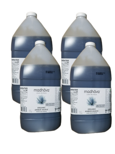 Madhava Bio Agave Nectar Bernstein, Fall von 4 x 1 Gallone (176 oz.)