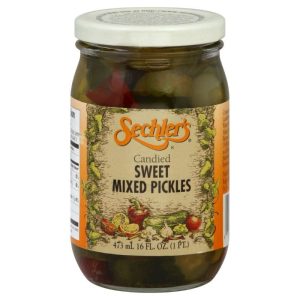 Sechler’s – Candied süße gemischte Gurken, 16 Unzen Packung mit 6