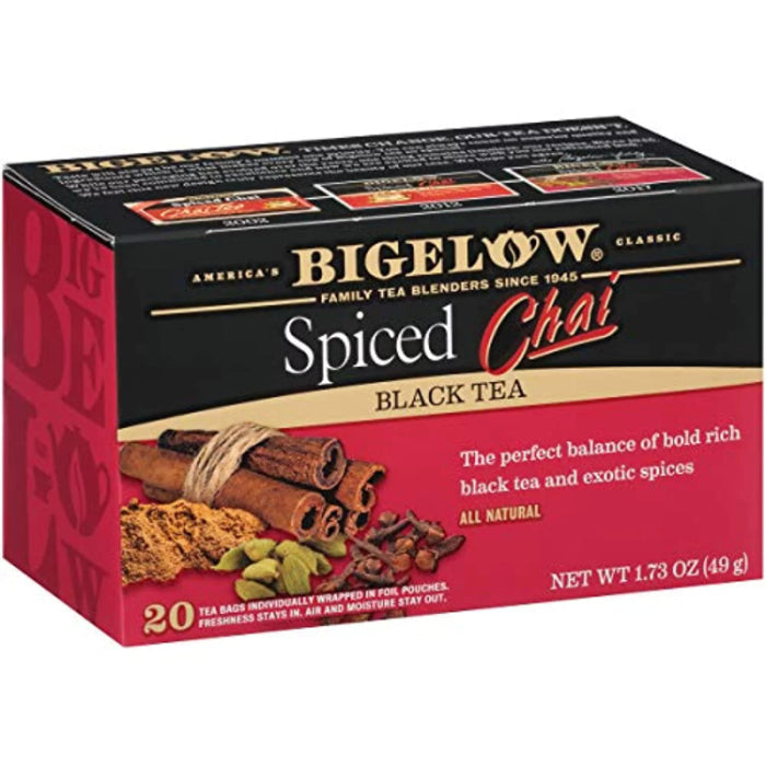 Bigelow Chai Gewürztee, 20 Beutel, 1,73 oz – Packung mit 6 Stück