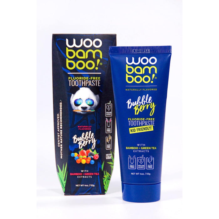 Woobamboo Toothpaste Bubble Beeren 4 Unzen – Packung mit 1 Stück