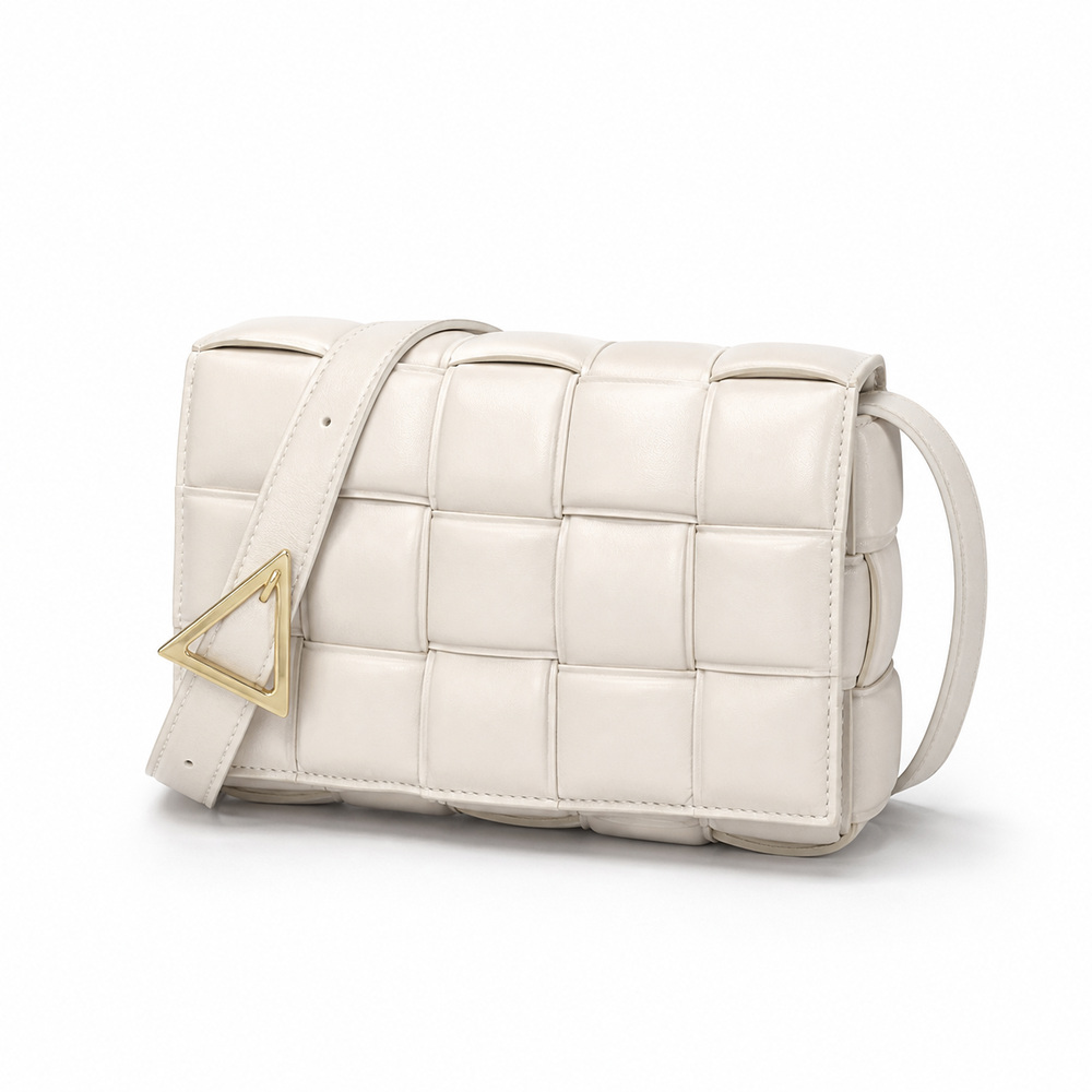 Ivory Woven Shoulder Bag